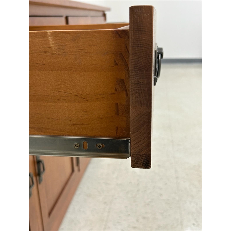Crafters and Weavers Mission 4 Door 4 Drawer Oak Sideboard - Cherry