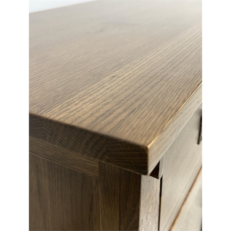 Crafters and Weavers Mission 4 Door 4 Drawer Oak Sideboard - Walnut