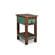 Crafters and Weavers La Boca Blue Side Table in Multi-Color