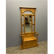 Crafters and Weavers Oak Hall Tree with Storage Trunk in Cherry