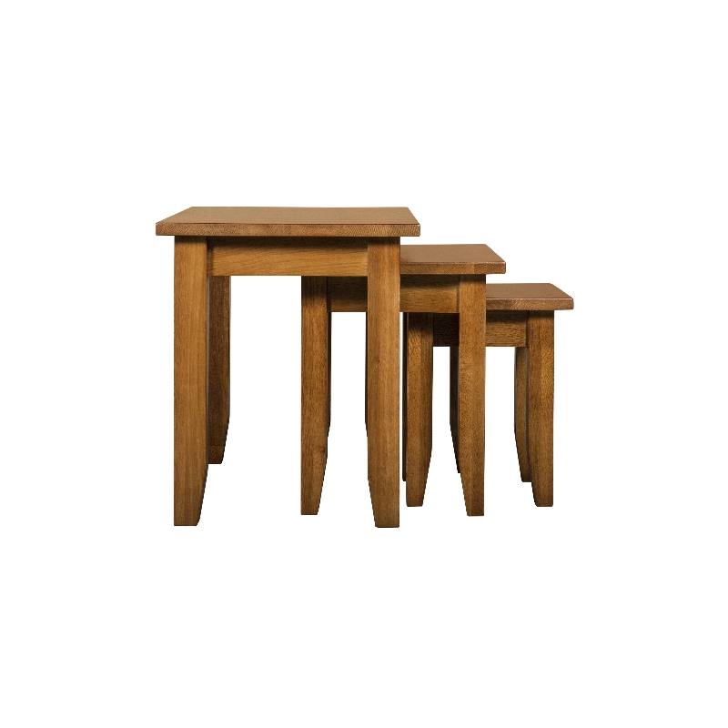 Crafters and Weavers Mission Oak Nesting Tables Set of 3 in Cherry