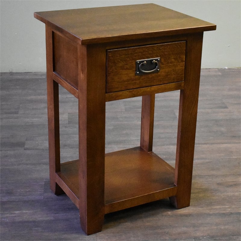 Crafters and Weavers Mission 1 Drawer Nightstand - Walnut