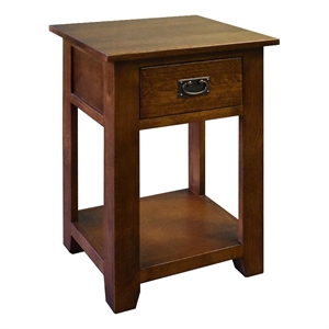 Crafters and Weavers Mission 1 Drawer Nightstand - Walnut