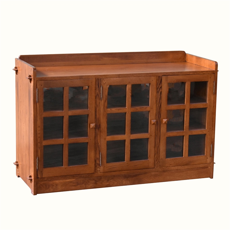 Crafters and Weavers Mission Oak 3 Door Console in Michael's Cherry
