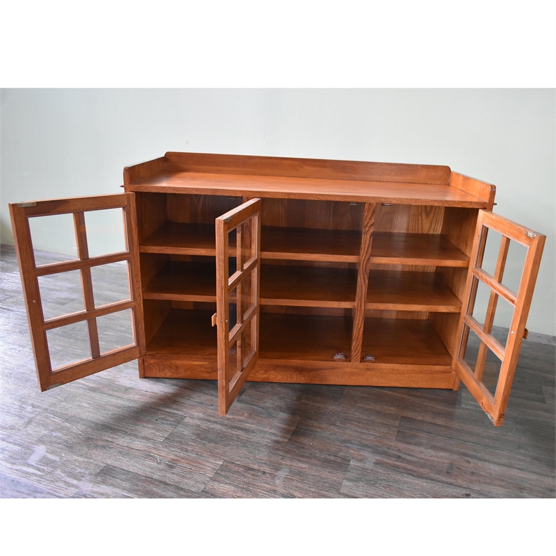 Crafters and Weavers Mission Oak 3 Door Console in Michael's Cherry