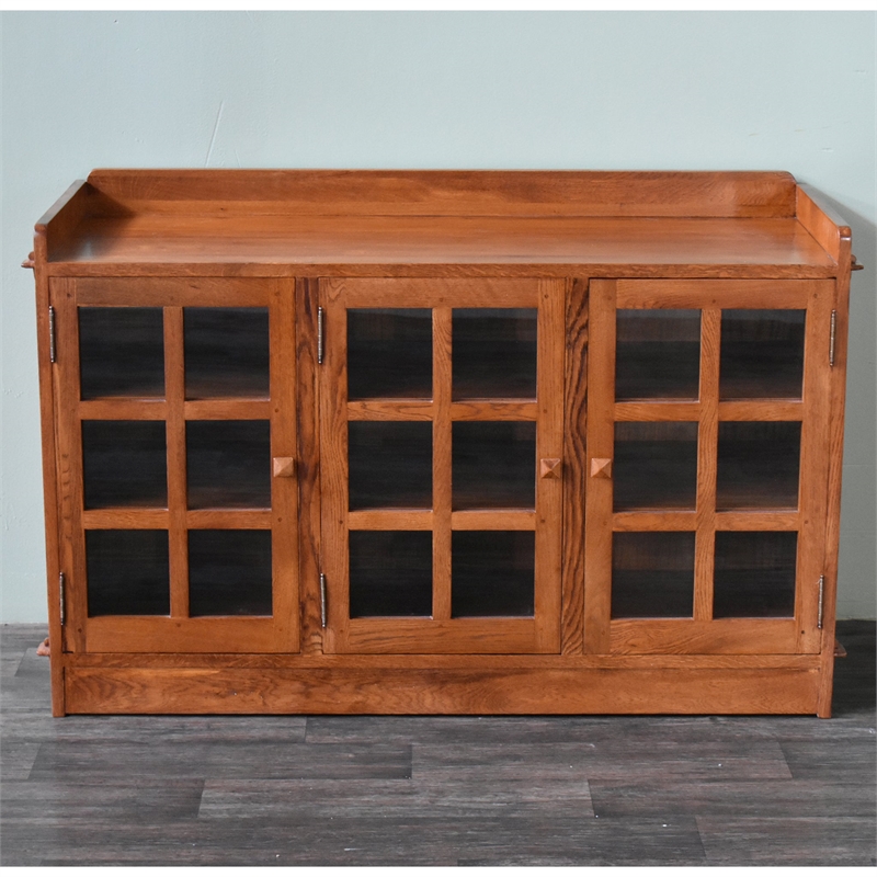 Crafters and Weavers Mission Oak 3 Door Console in Michael's Cherry