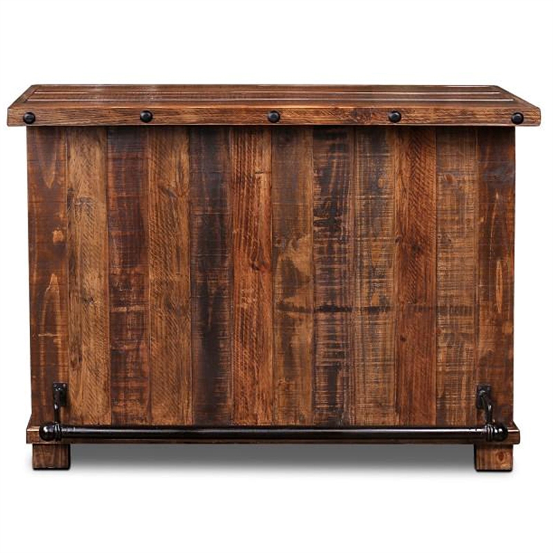 Crafters and Weavers Westgate Bar with Wine Cabinet Black