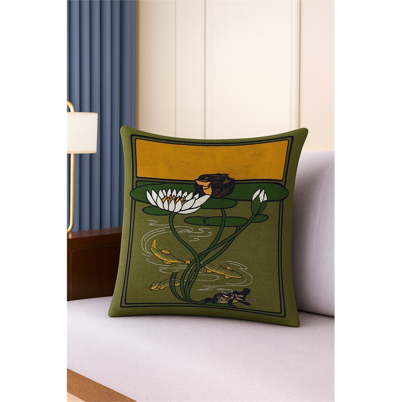 Exquisite Luxury Arts & Crafts Sofa Cushion Cover + Insert in Multi Color