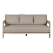Crafters and Weavers Paradiso Teak Wood Natural Look Sofa in Gray