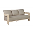 Crafters and Weavers Paradiso Teak Wood Natural Look Sofa in Gray