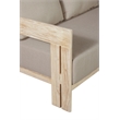 Crafters and Weavers Paradiso Teak Wood Natural Look Sofa in Gray