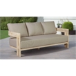 Crafters and Weavers Paradiso Teak Wood Natural Look Sofa in Gray