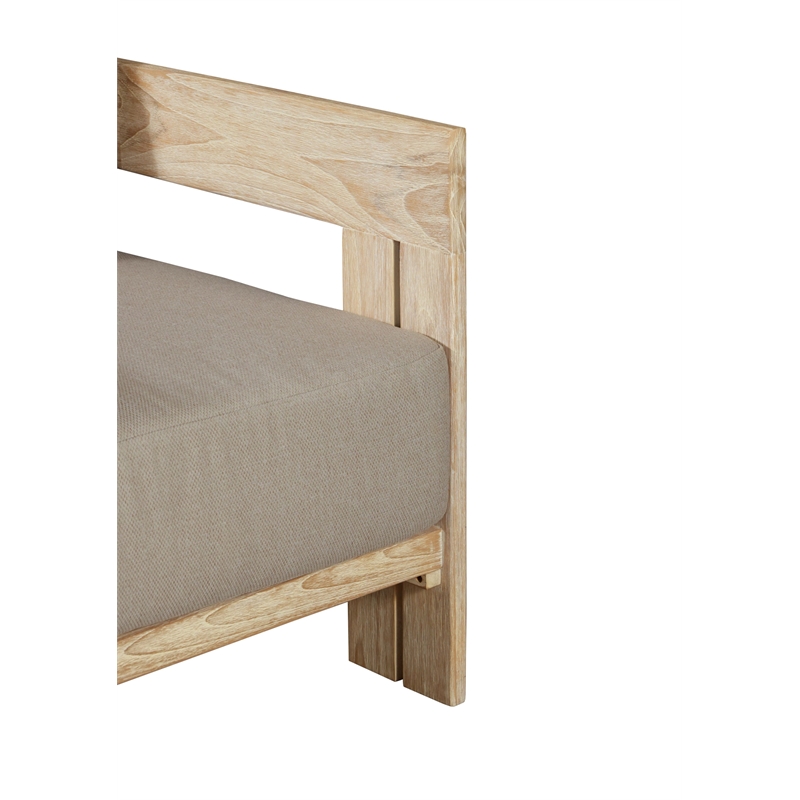 Crafters and Weavers Paradiso Outdoor Solid Teak Wood Chair Natural Look in Gray