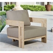 Crafters and Weavers Paradiso Outdoor Solid Teak Wood Chair Natural Look in Gray