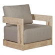 Crafters and Weavers Paradiso Outdoor Teak Natural Look Revolving Chair in Gray
