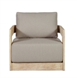 Crafters and Weavers Paradiso Outdoor Teak Natural Look Revolving Chair in Gray
