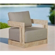 Crafters and Weavers Paradiso Outdoor Teak Natural Look Revolving Chair in Gray