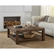 Crafters and Weavers Livingston Acacia Wood Square Coffee Table - Graphite/Black