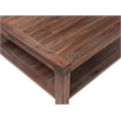 Crafters and Weavers Livingston Acacia Wood Square Coffee Table - Graphite/Black