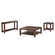 Crafters and Weavers Livingston Acacia Wood Square Coffee Table - Graphite/Black