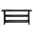 Crafters and Weavers Oak Park Cross Bar Console Table in Black