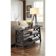 Crafters and Weavers Oak Park Cross Bar Console Table in Black