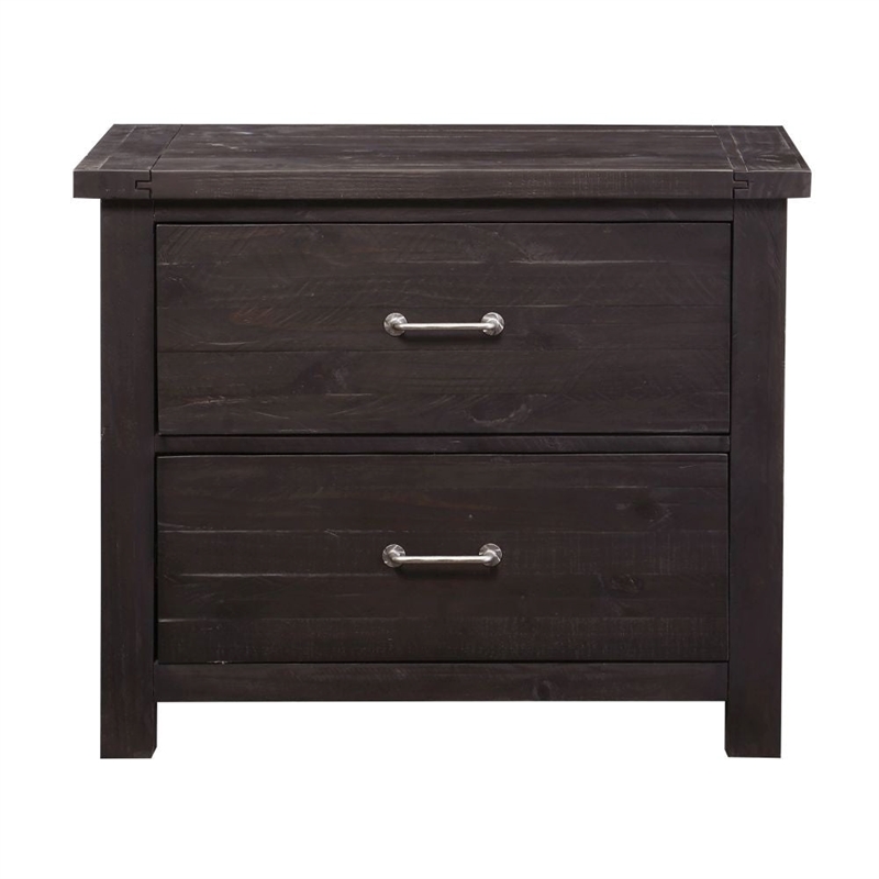 Crafters and Weavers Oak Park 2 Drawer File Cabinet in Black