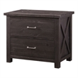 Crafters and Weavers Oak Park 2 Drawer File Cabinet in Black
