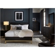 Crafters and Weavers Genovese two drawer Nightstand - Black and Gold