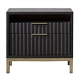 Crafters and Weavers Genovese two drawer Nightstand - Black and Gold