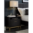 Crafters and Weavers Genovese two drawer Nightstand - Black and Gold