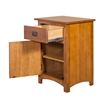 Crafters and Weavers Mission Quarter Sawn Oak 1 Door/Drawer Nightstand in Cherry