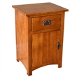 Crafters and Weavers Mission Quarter Sawn Oak 1 Door/Drawer Nightstand in Cherry