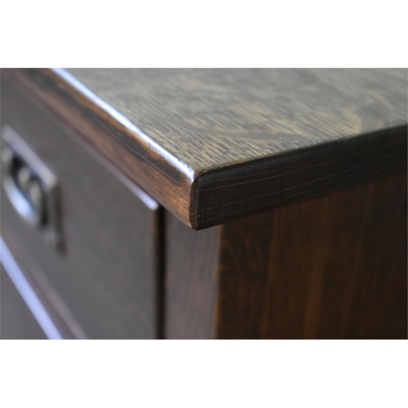 Crafters and Weavers Mission Quarter Sawn Oak 1 Door Drawer Nightstand in Walnut