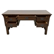 Crafters and Weavers Mission Quarter Sawn Oak 5 Drawer Desk in Walnut