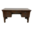 Crafters and Weavers Mission Quarter Sawn Oak 5 Drawer Desk in Walnut