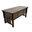 Crafters and Weavers Mission Quarter Sawn Oak 5 Drawer Desk in Walnut
