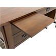Crafters and Weavers Mission Quarter Sawn Oak 5 Drawer Desk in Walnut