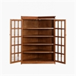 Crafters and Weavers Mission Oak Corner Bookcase / Cabinet in Cherry/Light Brown