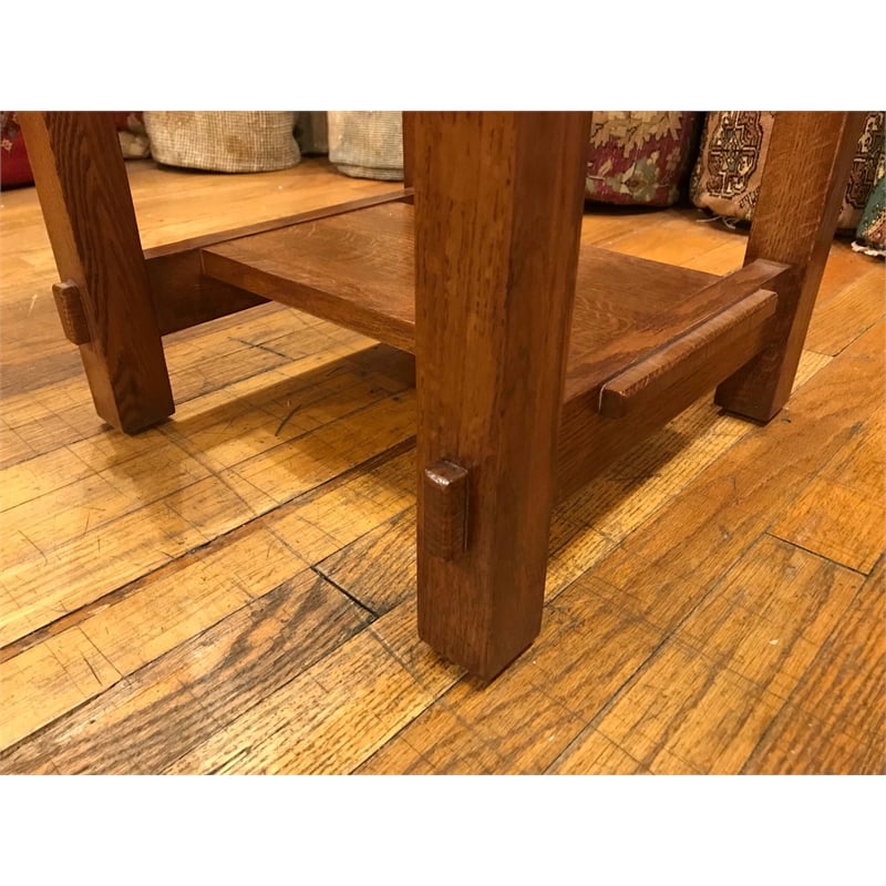 Crafters and Weavers Mission Mortise and Tenon End Table in Walnut