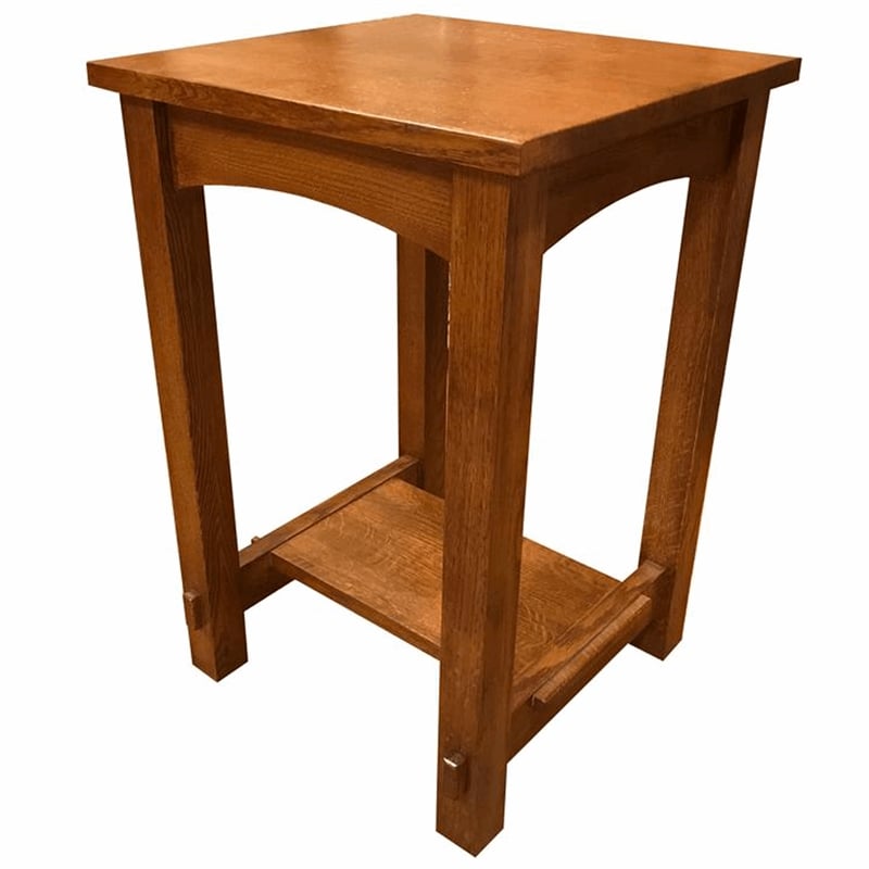 Crafters and Weavers Mission Mortise and Tenon End Table in Walnut