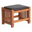 Crafters and Weavers Mission Oak Foot Stool in Spindles in Cherry/Light Brown