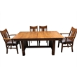 Crafters and Weavers Mission Quarter Sawn Oak Dining Table in Cherry