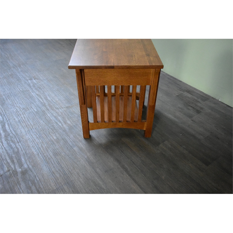 Crafters and Weavers Mission 1 Drawer Crofter End Table in Golden Brown
