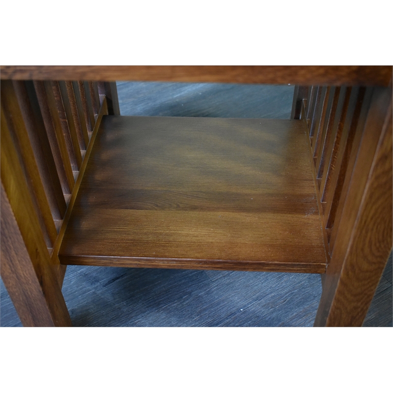 Crafters and Weavers Mission 1 Drawer Crofter End Table in Golden Brown
