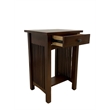 Crafters and Weavers Mission 1 Drawer Spindle End Table in Walnut