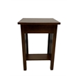 Crafters and Weavers Mission 1 Drawer Spindle End Table in Walnut