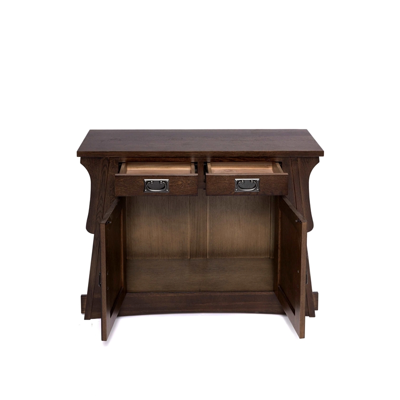 Crafters and Weavers Mission Crofter Style Entry Cabinet in Walnut