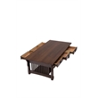 Crafters and Weavers Mission Crofter Style 6 Drawer Coffee Table in Walnut
