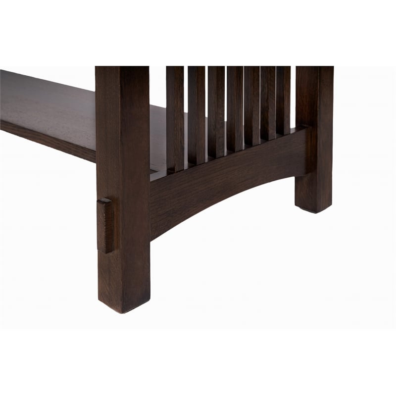 Crafters and Weavers Mission 3 Drawer Crofter Style Console Table in Walnut